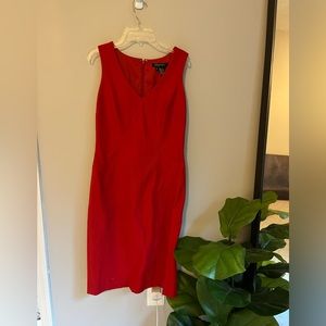Etcetera red sleeveless fitted dress size 0